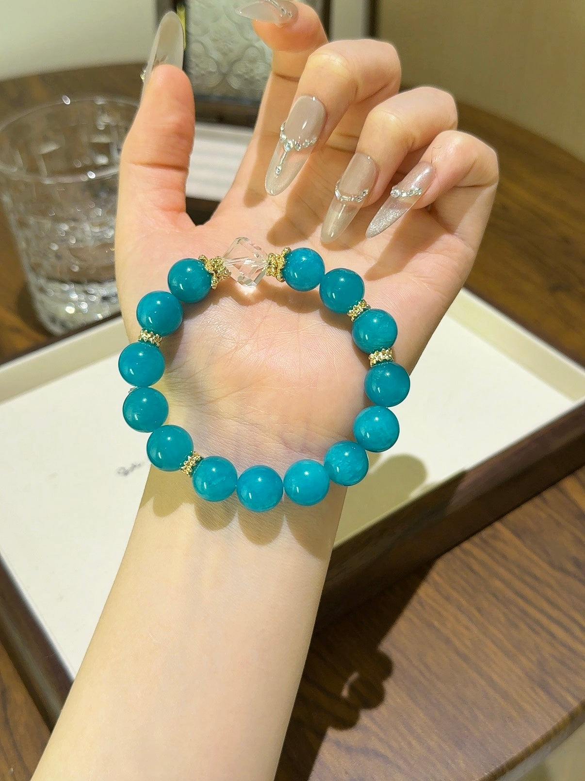 ▫️▪️ Tianhe stone white crystal sugar cube bracelet